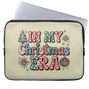 Groovy In My Christmas Era Funny Teacher Laptop Sleeve