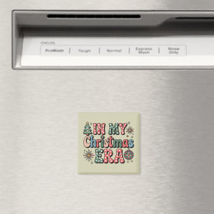Groovy In My Christmas Era Funny Teacher Magnet