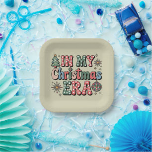Groovy In My Christmas Era Funny Teacher Paper Plates