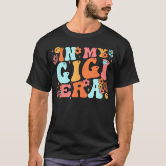 Groovy In My Gigi Era Baby Announcement T-Shirt