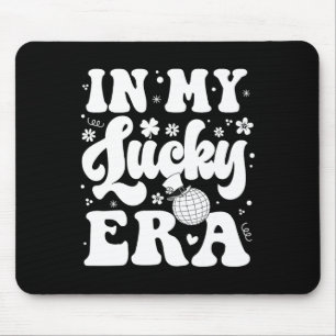 Groovy In My Lucky Era St Patricks Paddy Day Retro Mouse Pad