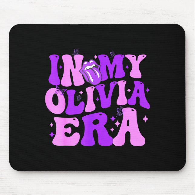 Groovy In My Olivia Era For Men Women Kids Funny S Mouse Pad (Front)