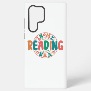 Groovy "In My Reading Era" Wavy Font Graphic Samsung Galaxy S22 Ultra Case
