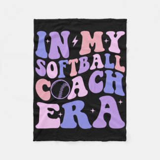 Groovy In My Softll Coach Era Softll Coach Funny C Fleece Blanket