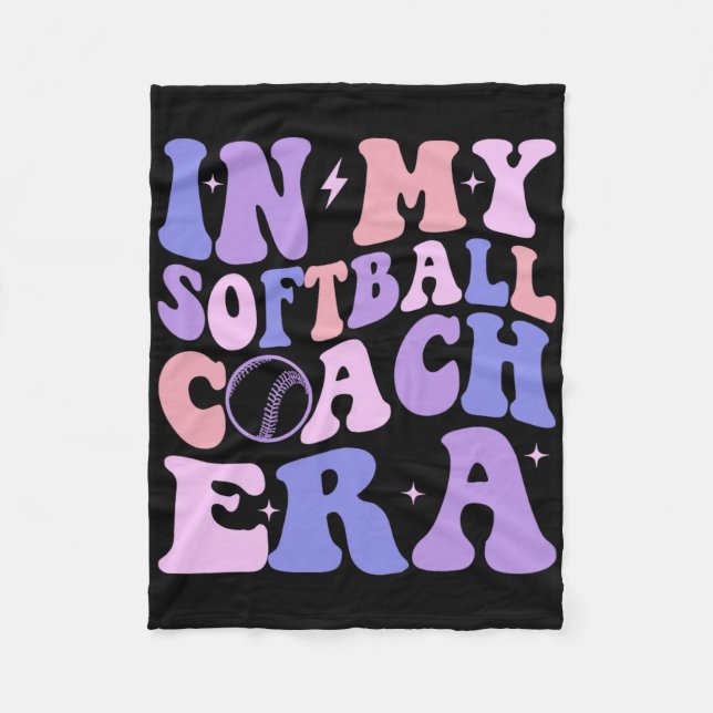 Groovy In My Softll Coach Era Softll Coach Funny C Fleece Blanket (Front)