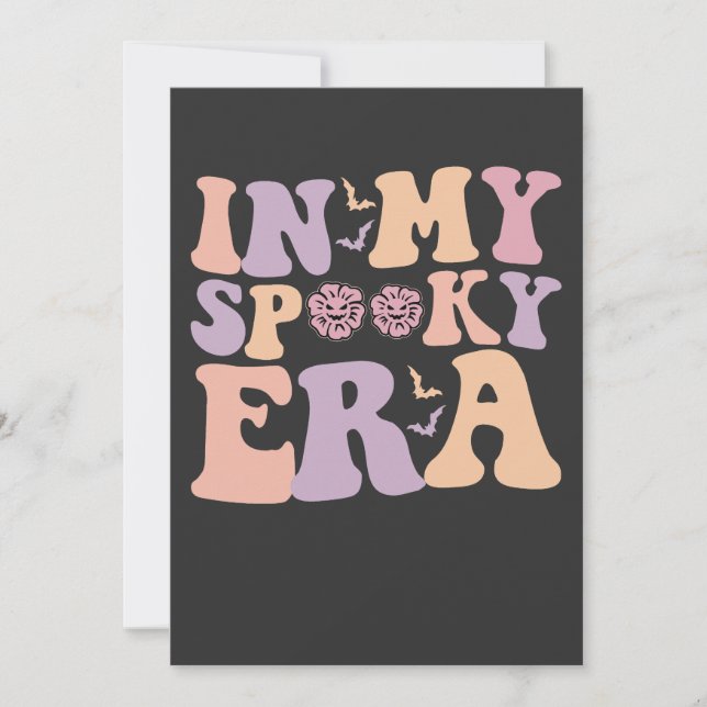 Groovy In My Spooky Era Fall Halloween Ghost Retro Invitation (Front)