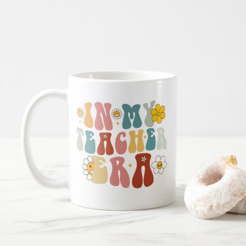 Groovy In My Teacher Era Back to School Teacher  Coffee Mug