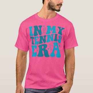 Groovy In My Tennis Era Boy Mom Tennis Player Moth T-Shirt