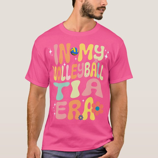 Groovy In My Volleyball Tia Era Volleyball Lover T-Shirt (Front)
