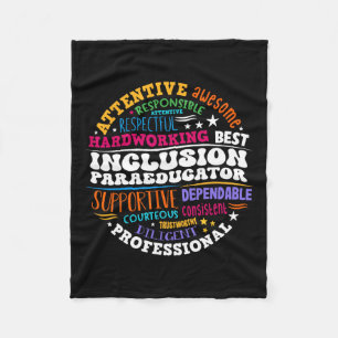 Groovy Inclusion Paraeducator - Special Education  Fleece Blanket