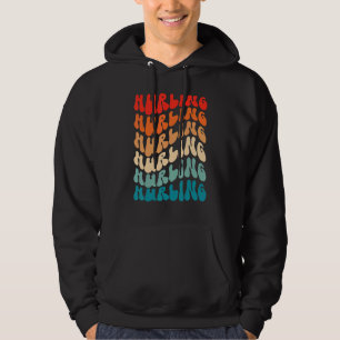 Groovy Irish Hurling Gaelic Game Retro 70s Hippie Hoodie