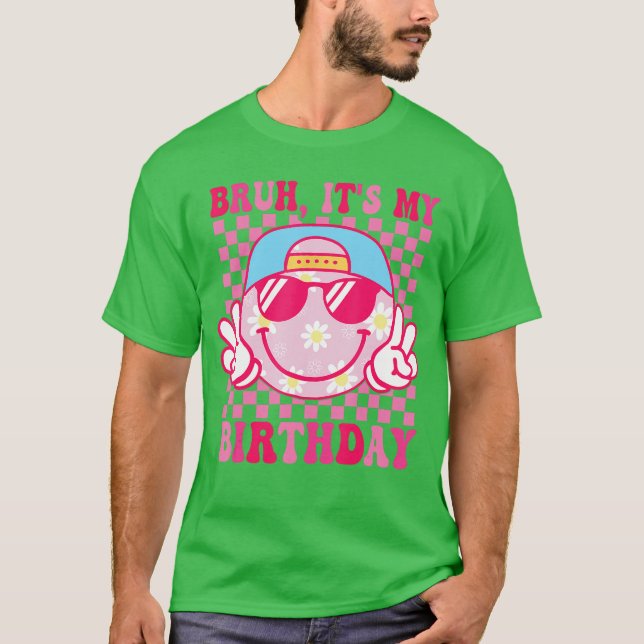 Groovy Its My Birthday Womeneens Girls Bday Party  T-Shirt (Front)