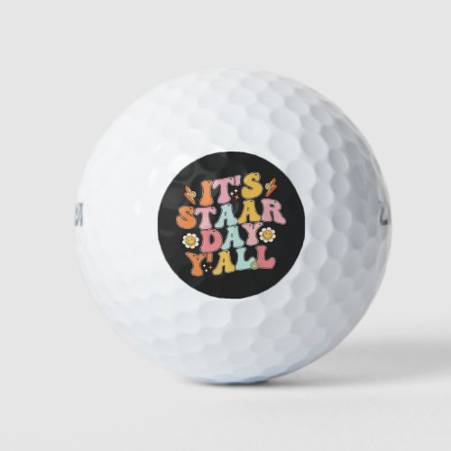 Groovy Its Staar Day Test Testing Day Golf Balls