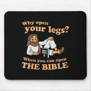 Groovy Jesus Why Open Your Legs When You Can Open Mouse Pad