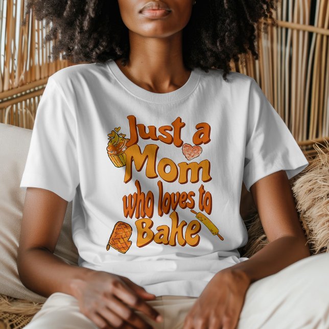 Groovy just a Mom who loves to bake baker bakery T-Shirt (Creator Uploaded)