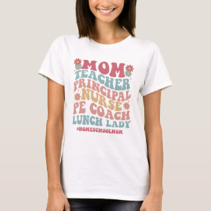 Groovy Keep Homeschool Weird Shirt, CC mom T-Shirt