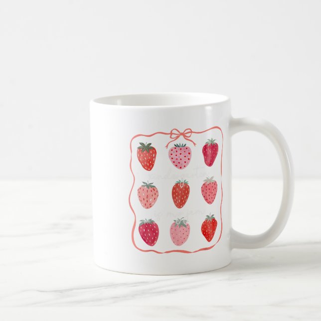 Groovy Kindergarten Is My Jam Strawberry Kinder Te Coffee Mug (Right)