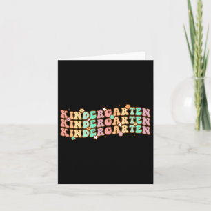 Groovy Kindergarten Vibes Face Retro Teachers Byck Card