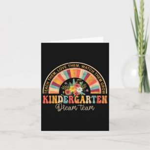 Groovy Kindergarten Vibes Team Byck To School Teac Card