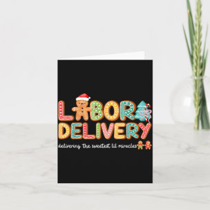 Groovy Labor And Delivery Christmas L&d Nurse Card