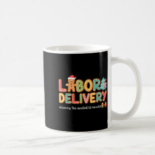 Groovy Labor And Delivery Christmas L&amp;d Nurse  Coffee Mug
