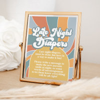 Groovy Late Night Diapers Retro Sunshine Shower