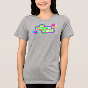 Groovy Lawrence Times femme flower gray Tri-Blend Shirt