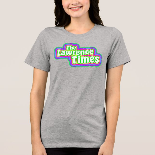 Groovy Lawrence Times femme gray Tri-Blend Shirt (Front)