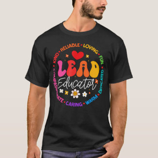 Groovy Lead Educator Teacher Appreciation Back To T-Shirt