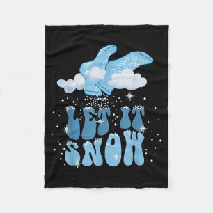 Groovy Let It Snow Pct Patient Care Tech Nurse Chr Fleece Blanket