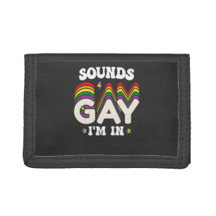 Groovy LGBT Pride Sounds Gay Im In Tri-fold Wallet