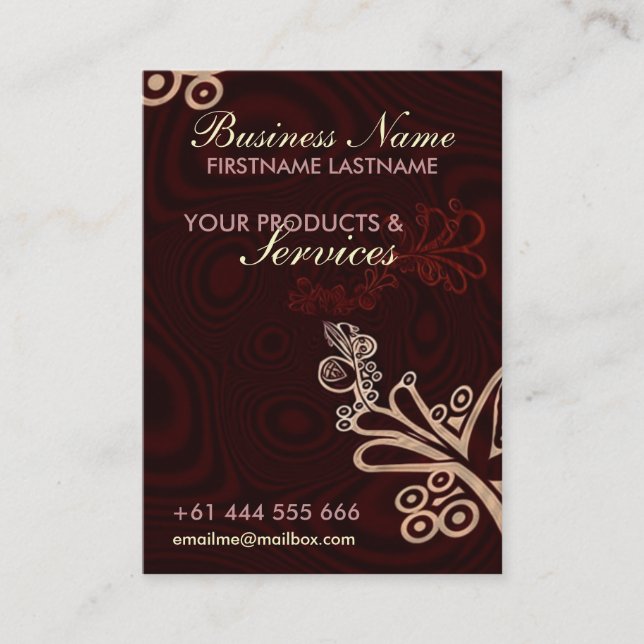 Groovy Liquid Floral Business Card (Front)