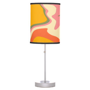 Groovy Liquified Marble Retro 60s Vintage Party  Table Lamp