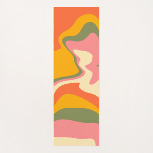 Groovy Liquified Marble Retro 60s Vintage Party Yoga Mat