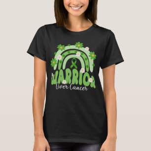 groovy liver cancer warrior rainbow flower T-Shirt