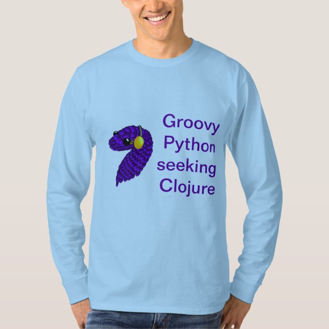 Groovy Long Sleeve Python Tshirt Clojure (Front)