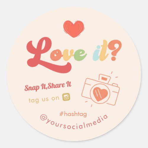 Groovy Love Snap Tag Share Social Media Camera