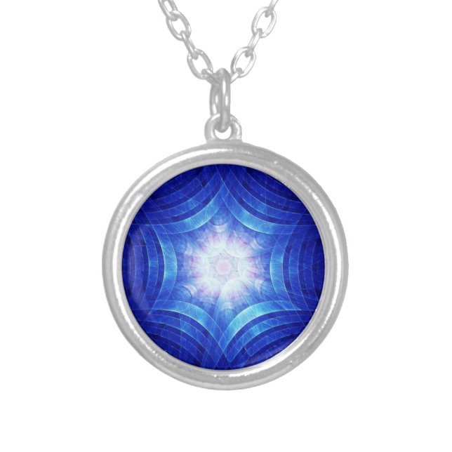 Groovy Magen Silver Plated Necklace (Front)