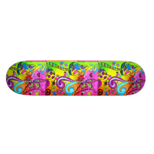 groovy magic mushroom skateboard