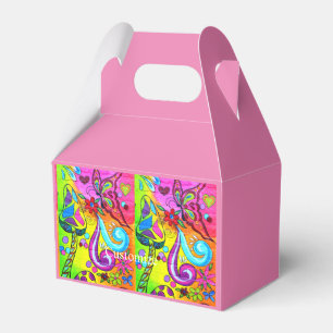 groovy magic mushrooms and butterfly candy tin favor boxes