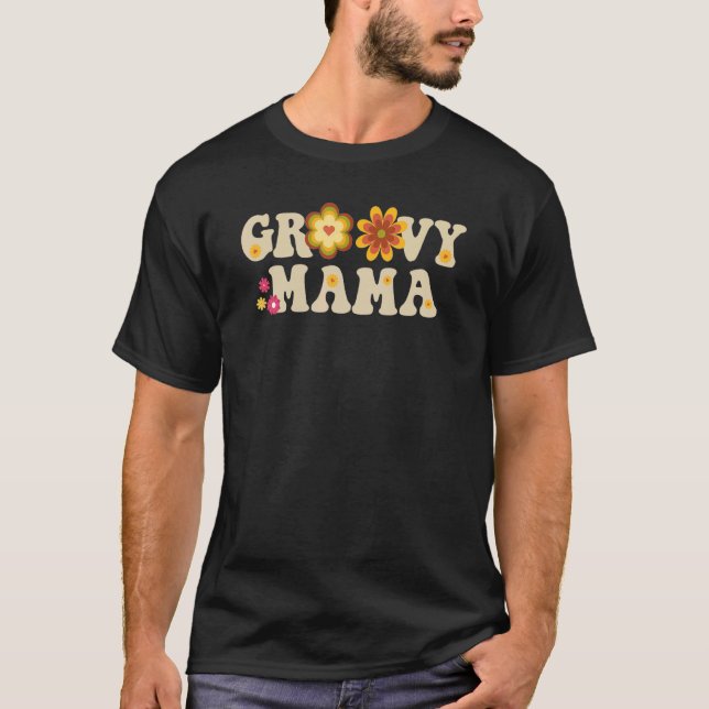 Groovy Mama 70s Aesthetic Nostalgia 1970's Retro M T-Shirt (Front)