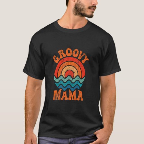 Groovy Mama 70s Aesthetic Nostalgia 1970s Retro M T_Shirt