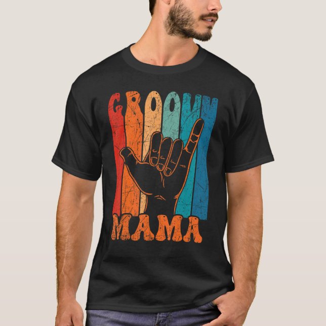 Groovy Mama 70s Aesthetic Nostalgia 1970's Retro M T-Shirt (Front)
