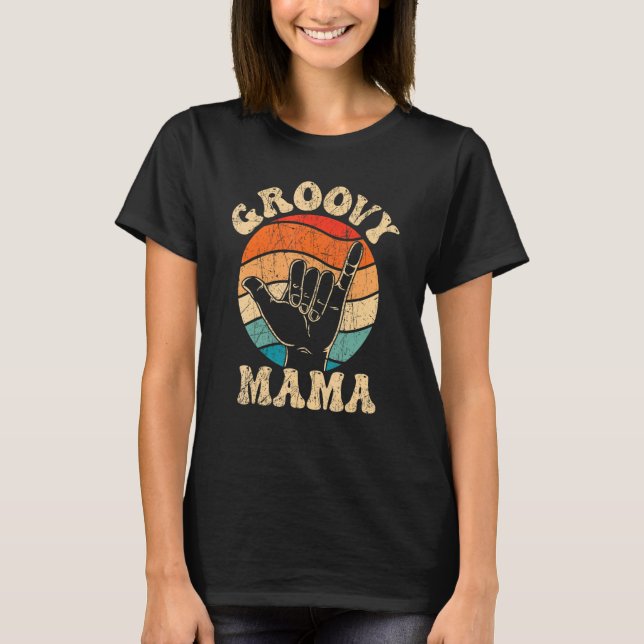 Groovy Mama 70s Aesthetic Nostalgia 1970's Retro M T-Shirt (Front)
