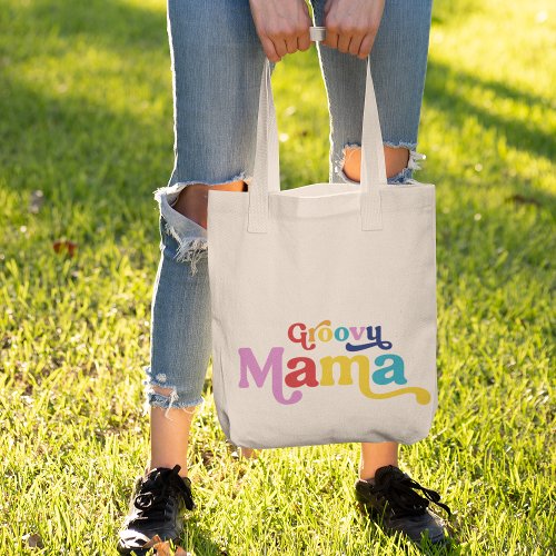 Groovy Mama Colorful Tote Bag
