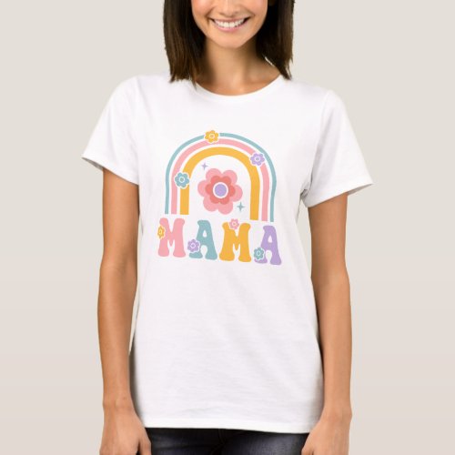 Groovy Mama Mothers Day Retro Vintage T_Shirt