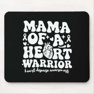 Groovy Mama Of A Heart Warrior Chd Awareness Heart Mouse Pad