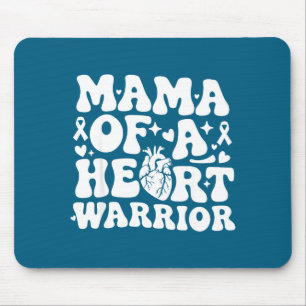 Groovy Mama Of A Heart Warrior Chd Awareness Heart Mouse Pad