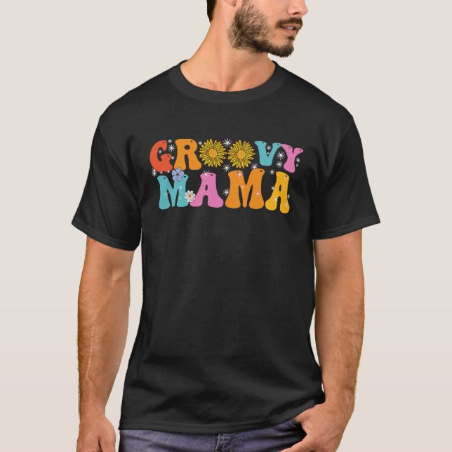 Groovy Mama Retro Hippie Vintage  1 T-Shirt (Front)