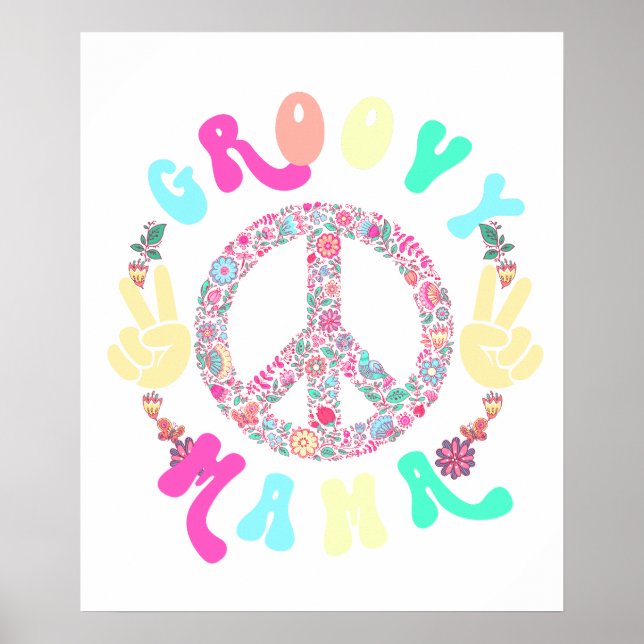 groovy mama, retro, vintage poster (Front)